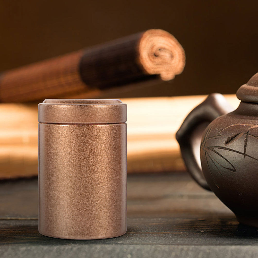 Coffee Tea And Bean Leaf - 4 Pezzi Eleganti Barattoli in Latta