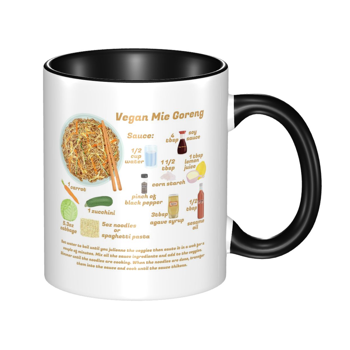 Coffee Tea Recipe - Tazza in Ceramica Divertente con Ricetta