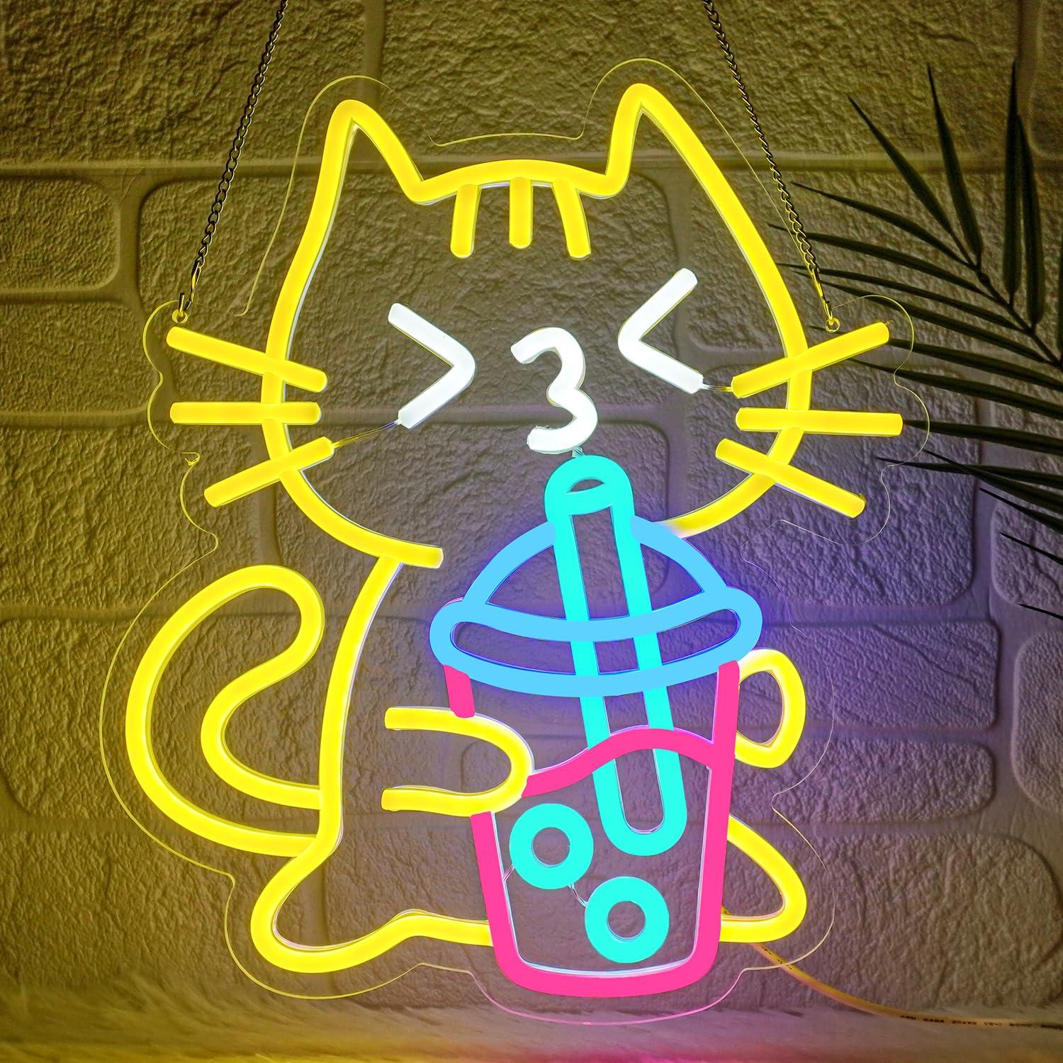 Coffee Tea Boba - Insegna al Neon a Forma di
