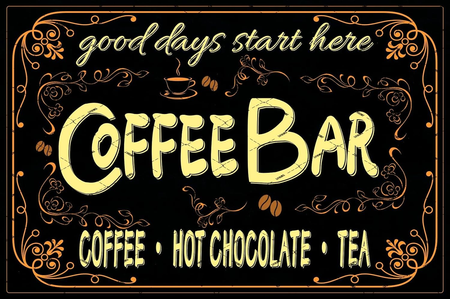 Coffee Tea Poster - Insegna per Bar Caffè EMOHAT, Targa