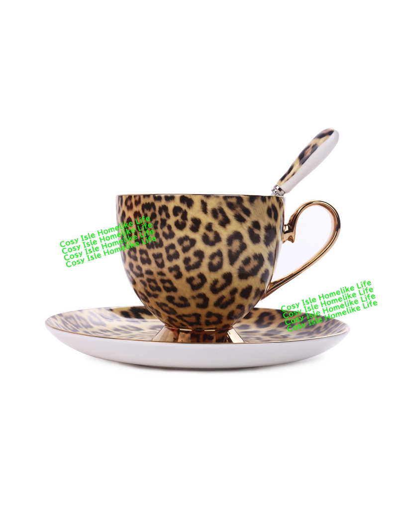 Coffee Tea Festival - Colore oro Bone China Leopard Coffee