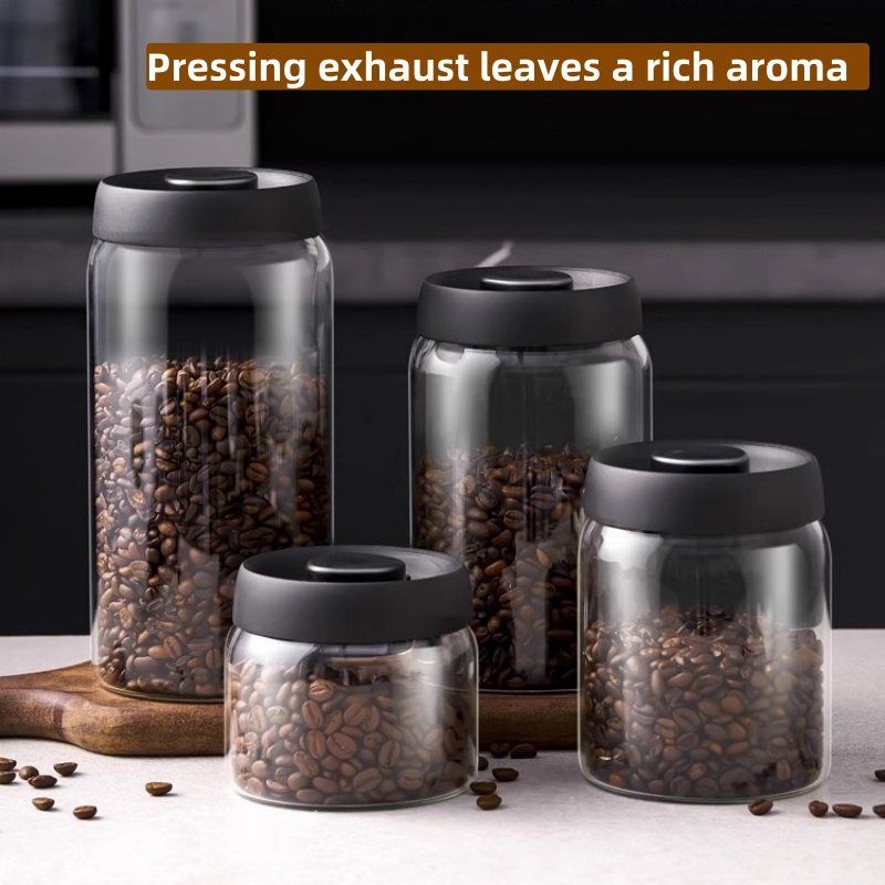 Coffee Tea Jars - Caffettiera con coperchio nero multilità Caffettiera