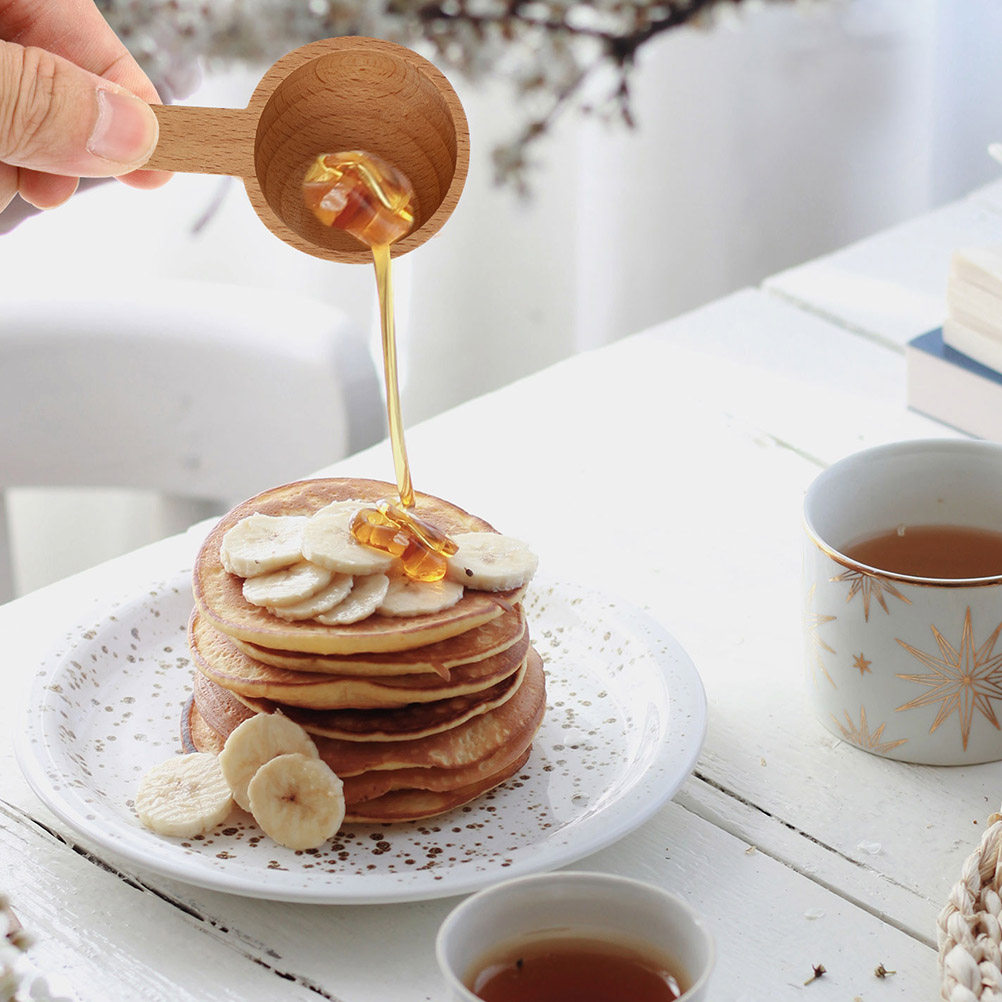 Coffee Tea And Bean Leaf - 2 Pezzi Cucchiaio in Legno per