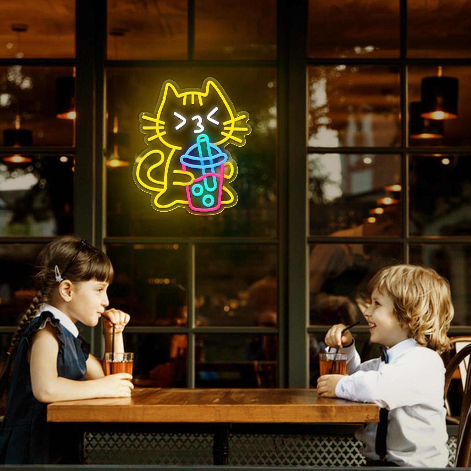 Insegna al Neon a Forma di Gat - Coffee Tea Boba recensione e prezzo