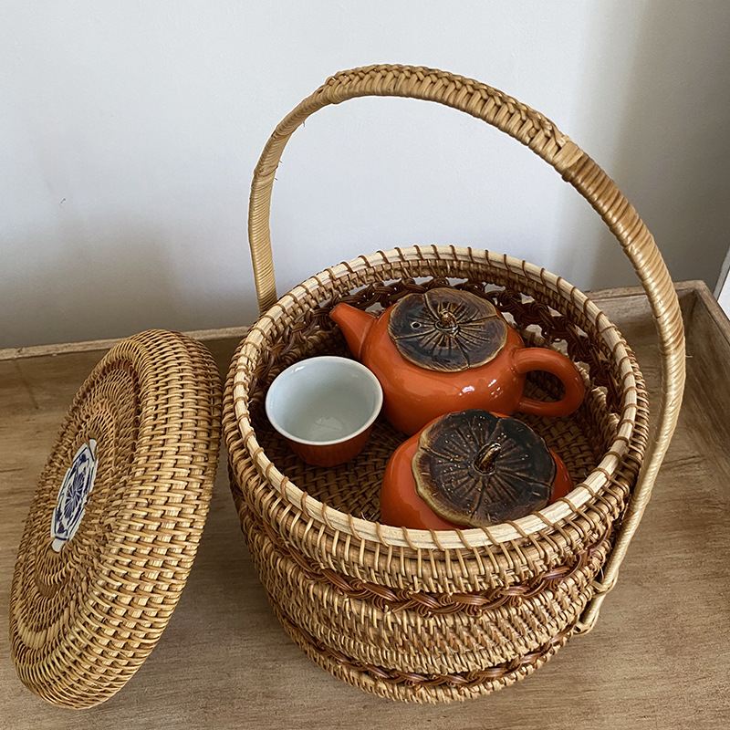 Cesto portaoggetti in rattan v - Coffee Tea Vietnam recensione e prezzo