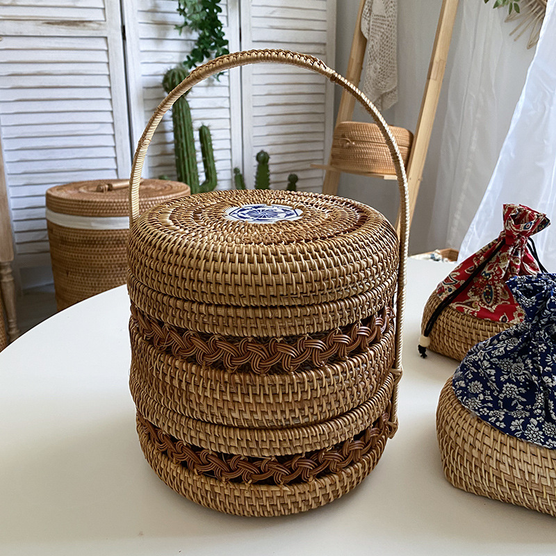 Cesto portaoggetti in rattan v - Coffee Tea Vietnam recensione e prezzo