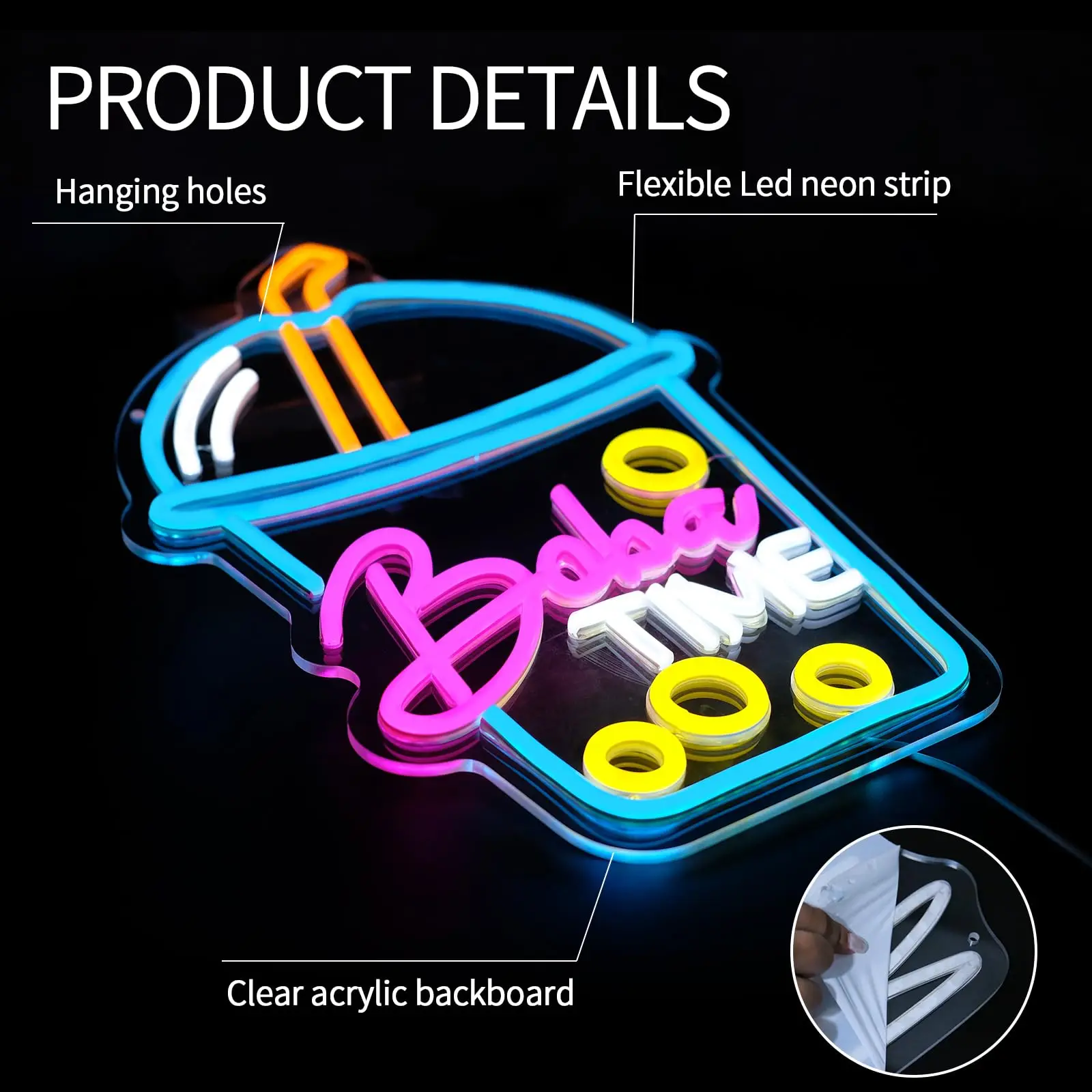 Boba Time Insegna al neon per  - Coffee Tea Boba recensione e prezzo