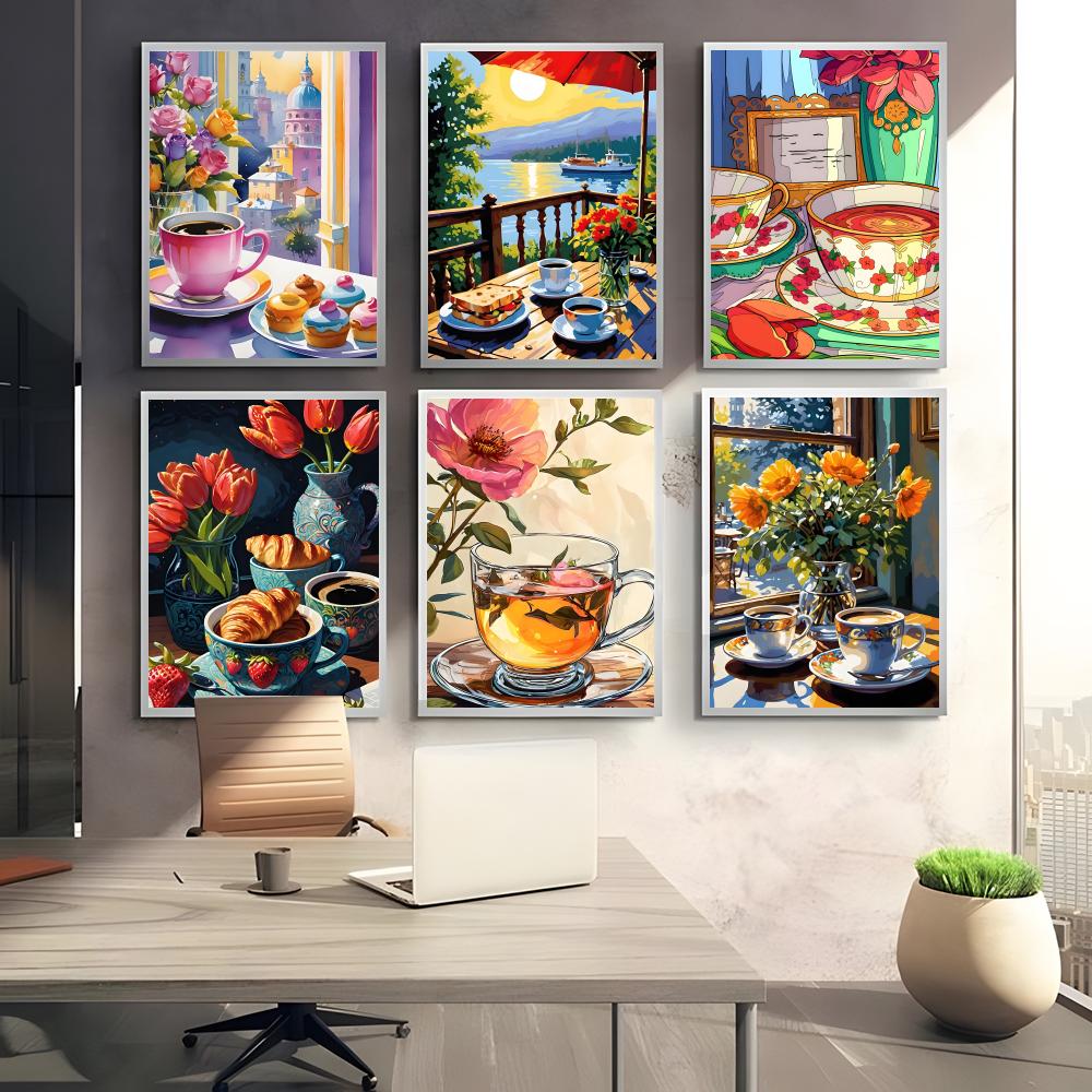 Poster artistico HD con tazza  - Coffee Tea Poster recensione e prezzo