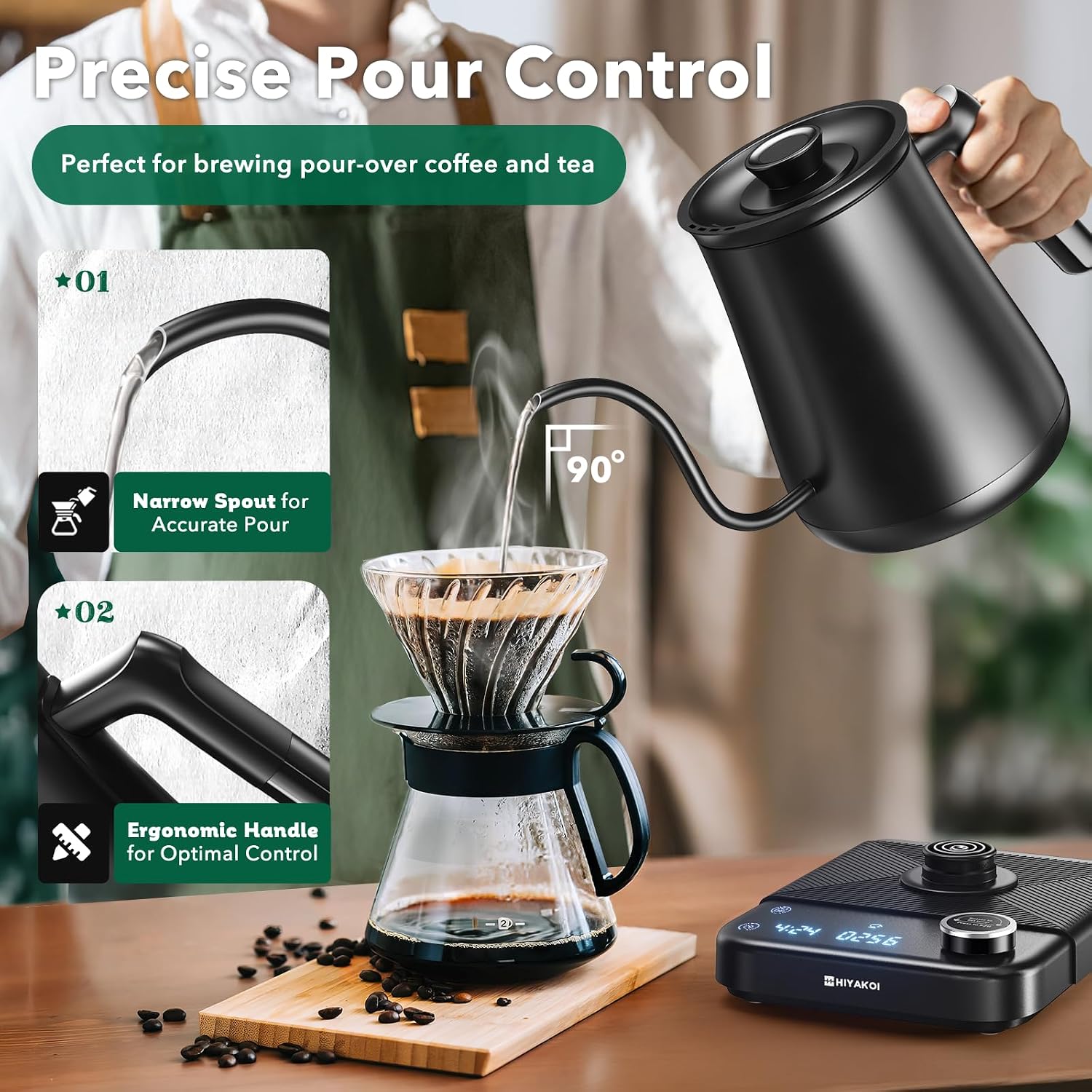 Bollitore elettrico a collo d' - Pour Over Kettle recensione e prezzo