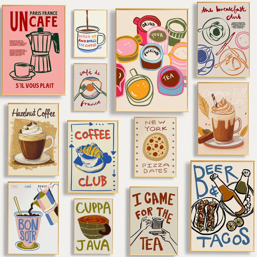 Poster Retrò con Caffetteria,  - Coffee Tea Poster recensione e prezzo