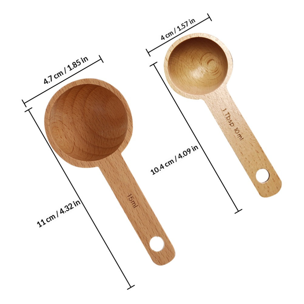 2 Pezzi Cucchiaio in Legno per - Coffee Tea And Bean Leaf recensione e prezzo